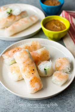 foodffs:  SPICY SHRIMP SPRING ROLLS RECIPE Really nice recipes. Every hour. Show me what you cooked!   I think I might get some today. Been a while. 