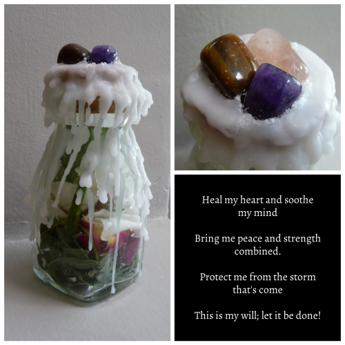 Bottle Spell: Blessing For Troubled TimesA bottle spell for overcoming a difficult time, intended to