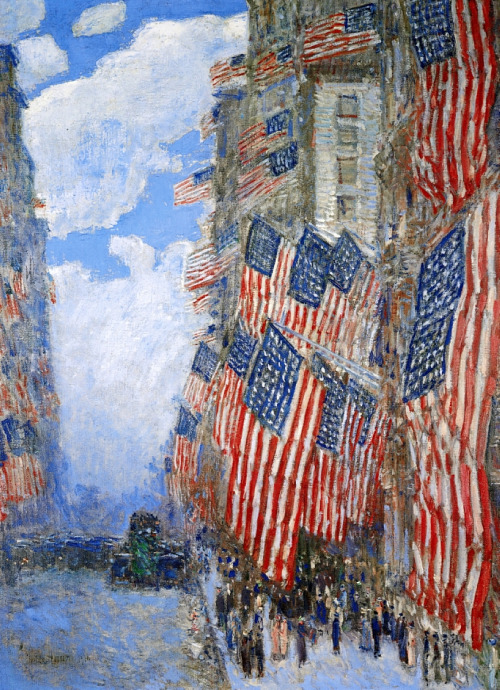 lonequixote: The Fourth of July, 1916 ~ Childe Hassam