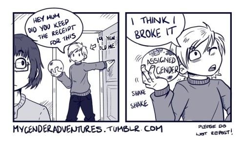 mygenderadventures:Gender Adventures #10: No Return PolicyThis was originally meant to be part of a 