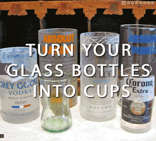 seashellies:  wewantbalance:  Turn your empty bottles into custom glass cups.   I have a mead b