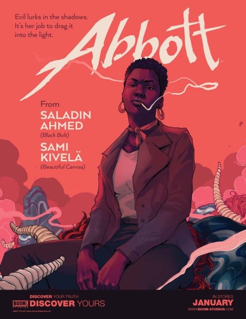 saladinahmed:My new comic ABBOTT comes out January 24th from BOOM! Studios with interiors by Sami Ki