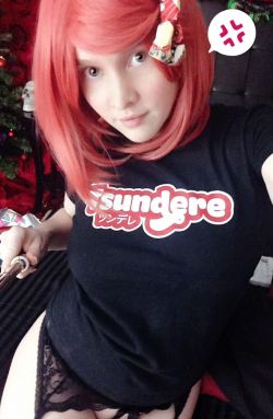 nsfwfoxydenofficial:  Loving my new Tsundere shirt. &lt;3  It express’s my inner anime girl perfectly. ;)   sorry&hellip;.was focusing on something else~ &lt; |D’‘‘‘