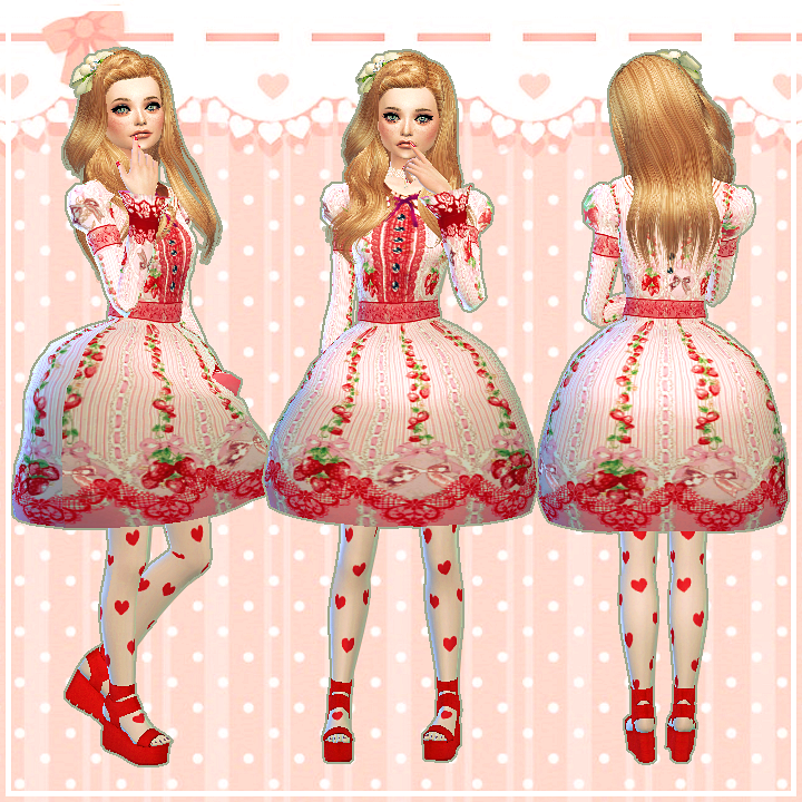 Aveiras Sims 4 Trillyke Lookbook Nr26 Sweet Lolita Skin