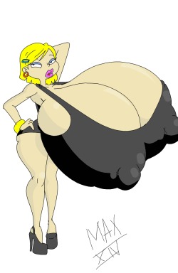 maxtlat:  Giant boobs on black dress 