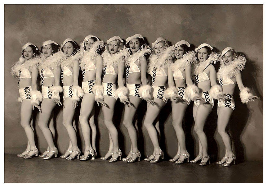 The ‘NIFTY ZUBA’ Chorus Girls These lovely 20’s-era chorines were represented