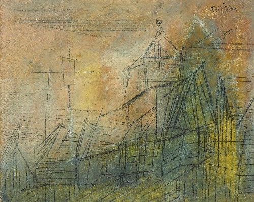 colin-vian:  Lyonel Feininger (1871-1956) Possendorf IV, 1953-1954