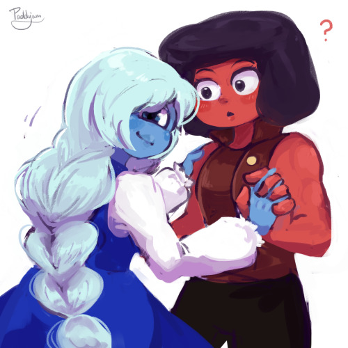 ask-whitepearl-and-steven: paddy-jam: drew @ask-whitepearl-and-steven ‘s ruby and sapphir