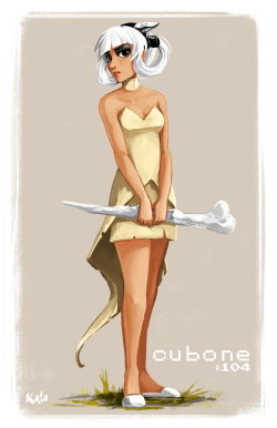 Gijinka Pokemon- #104 CUBONE by KalaSketch 