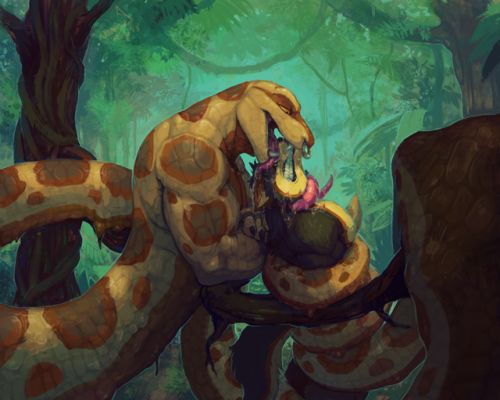 Jungle Trek - Commission for Ghrom featuring HungoTheNomster!