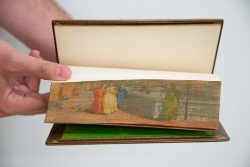 Did you know some books contain hidden images? Fore-edge painting, or decorating the closed leaves o