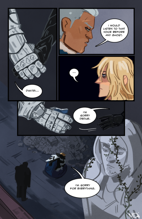 michelledixart:Dimitri and Dedue discuss ghosts