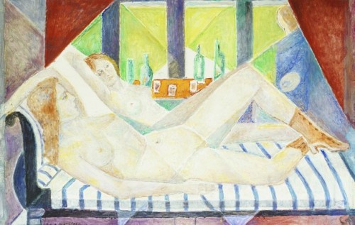 Marie Vorobieff (Marevna), Portrait of Catherine Dolan, reclining on a chaise longue (c.1972)