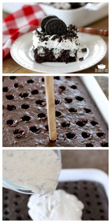 truebluemeandyou:DIY Oreo Pudding Poke Cake  Updated 2019These cakes are so much fun to make, and ki