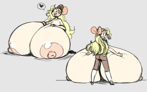 angstrom-nsfw: tonight’s theme: Gloria drinks a boob potion and gets BIG It has an unfortunate side-effect of course, but sometimes you gotta take the flat with the good full res link 