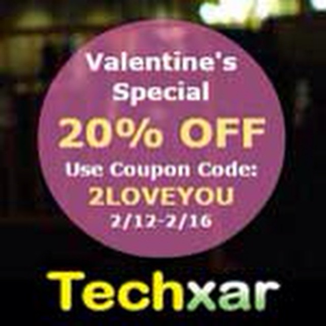 Last day 2/16 for Valentine’s Special. Use coupon code 2LOVEYOU to get 20% on all Selfie Light at http://www.techxar.com #techxar