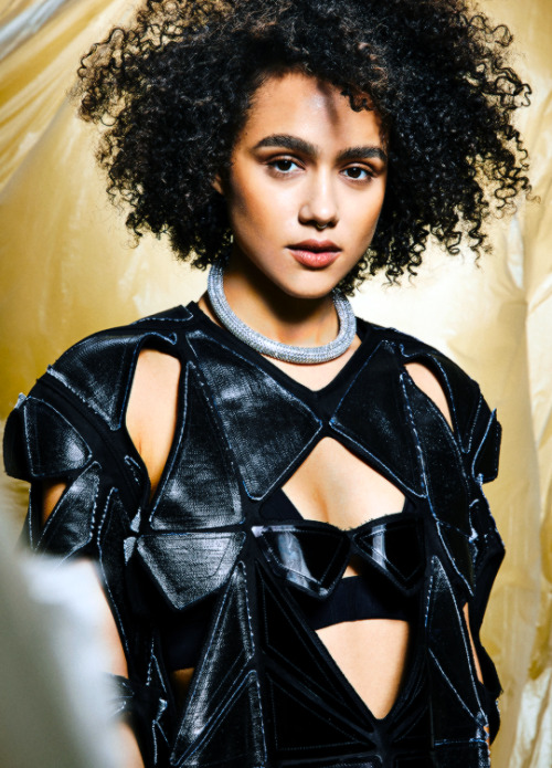 blondiepoison:Nathalie Emmanuel by Allie Holloway | Elle Magazine (May 2019)