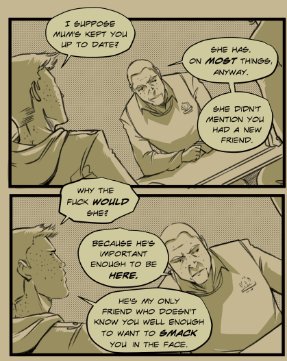 breakscomic:Breaks has updated! Page #205 and things are heating up.Meeting the parents is always aw