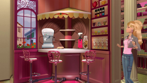 Inside Barbie's closet, Isn't it fabulous?! I love that mos…