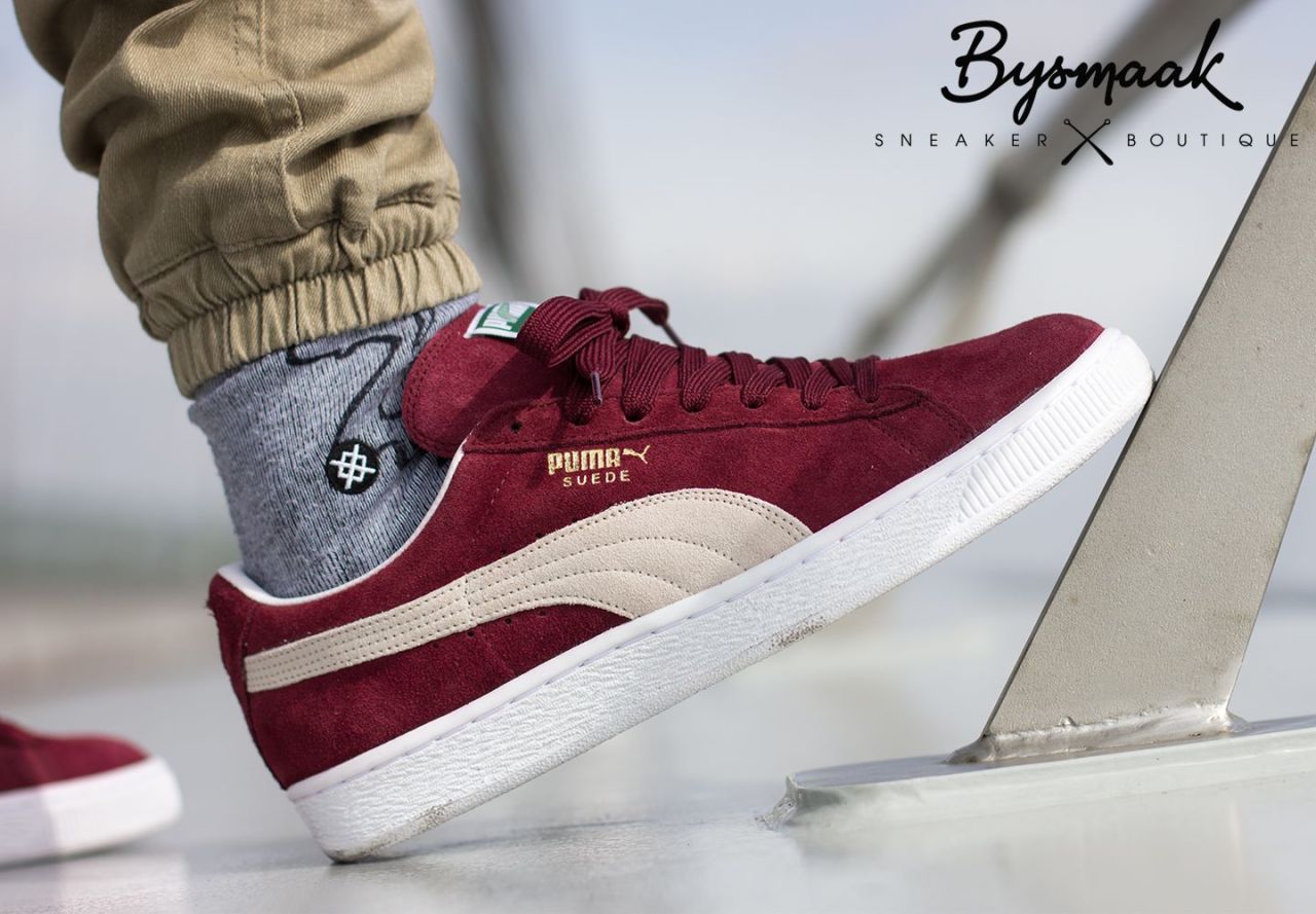 Suede Classic+ Cabernet/White (by – Sweetsoles – Sneakers, kicks and trainers.