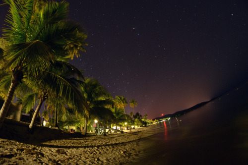 The night in Cabo Rojo’s Boquerón Beach, Puerto Rico.