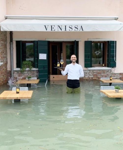 #italia #venezia #Buongiorno ragazzi, l'acqua alta, fenomeno a cui i veneziani sono da sempre abitua