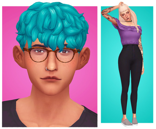 mousysims:⚡  hp lookbook: teddy lupin and victoire...