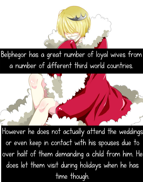 Belphegor Has A Great Number Of Loyal Wives From A Number Of Different Third World Countries.