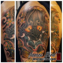 jbtattoo:  Tony’s Hannya cover upWww.jbtattoo.tumblr.com