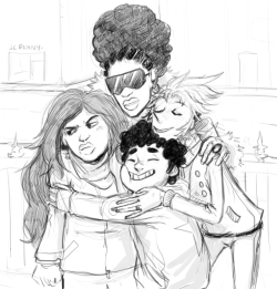 deadling:  a human au doodle, rip. based on this ofc. i’ll color is later. full view