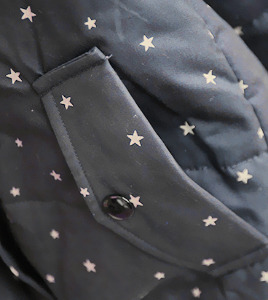 larimii:  ♡  Star Print Navy Blue Hooded Parka  ♡    ♡  More here  ♡