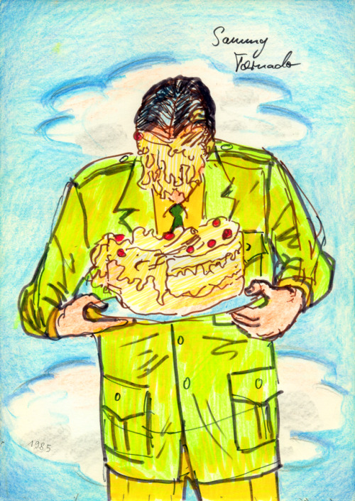 Polizist mit Torte (Cop With Cake), 1985 by Sammy Tornado