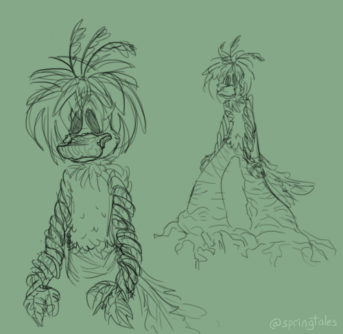 Some Drawings For An AU I Thought Of Where Bushroot Uhh Goes Through Some Stuff