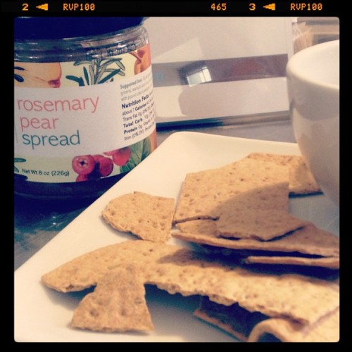 #rosemary #pear #spread #crackers #daily #tasting #stockyourpantry(at Riley/Land [A Gourmet Pantry])