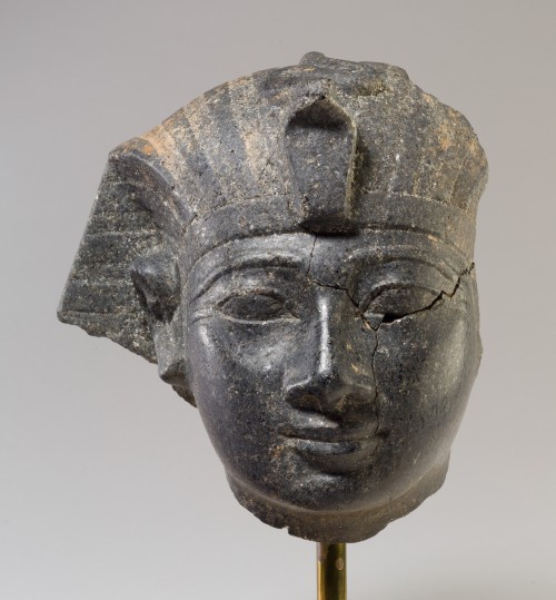 Granodiorite head of the 18th Dynasty pharaoh Amenhotep II (r. ca. 1427-1401 BCE).  Now in the Metro