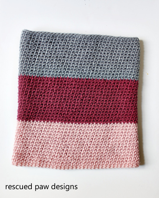 The "Leigh" Striped Cowl || Rescued Paw Designs