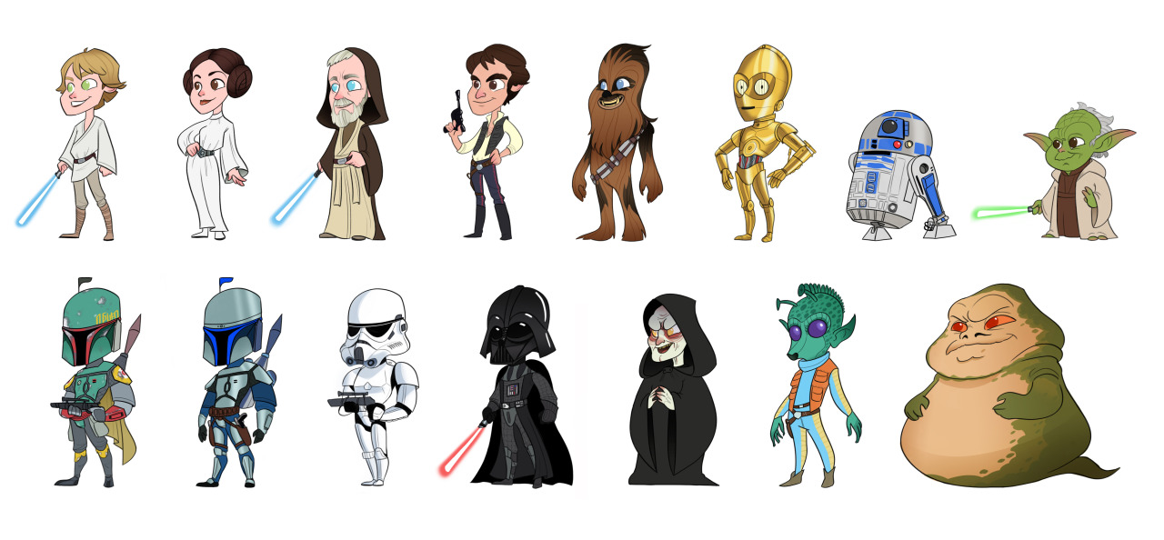 Just finished my Star Wars Line Up :D They are such different characters, it was