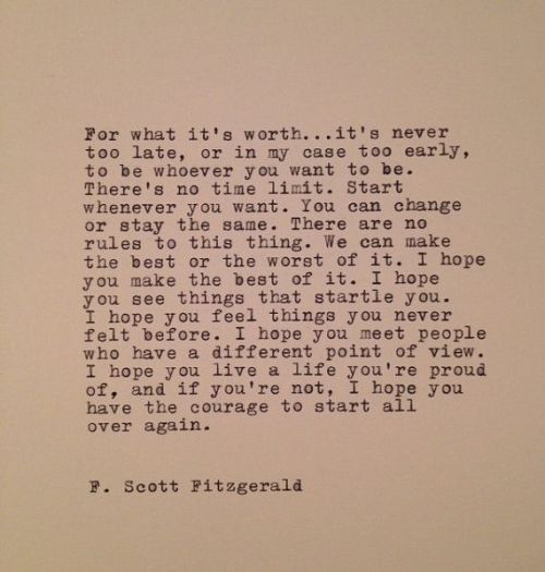 #Life #Quotes #QuotesAboutLife F. Scott Fitzgerald Quote Made On Typewriter