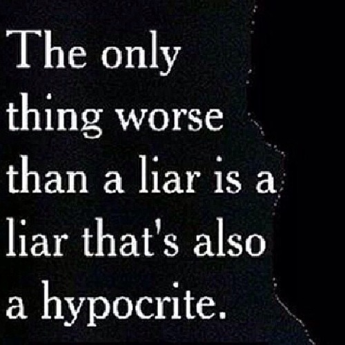 #Liars and #Hypocrites