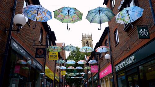 Bird and Butterfly Brollies, York, England.