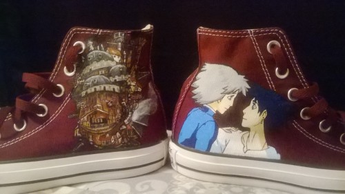 Hand painted Howl’s Moving Castle converseVisit our store to see what custom item you would lo