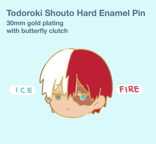 Just received the todoroki hard enamel pins in the mail todayxD They are now available for regular p