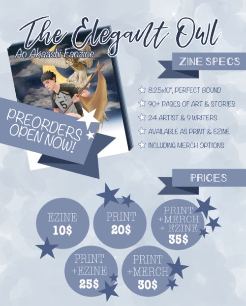 akaashizine: Preorders open until June 20th! We’re still on Tier 1 right now (5/17/18)! Ezine 