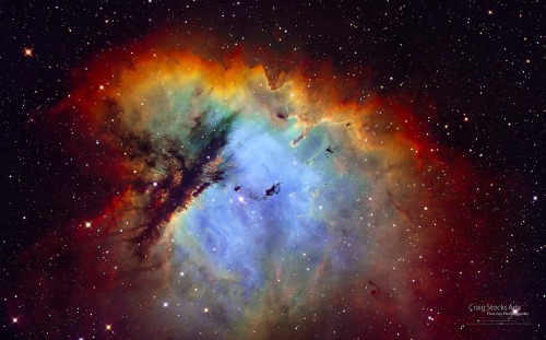 How colorful cosmic clouds are formed