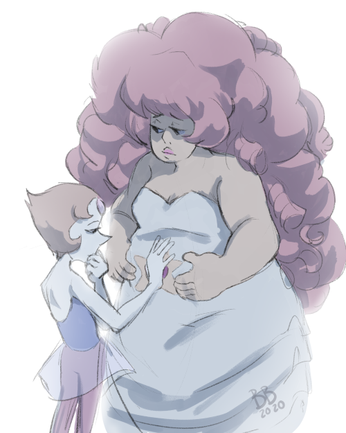 bailsters-doodles:I wish we had a flashback episode to when Rose was pregnant with Steven. Many hi-j