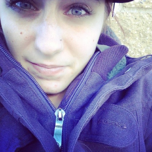 Baby its cooooold outside #smokebreak #hiding