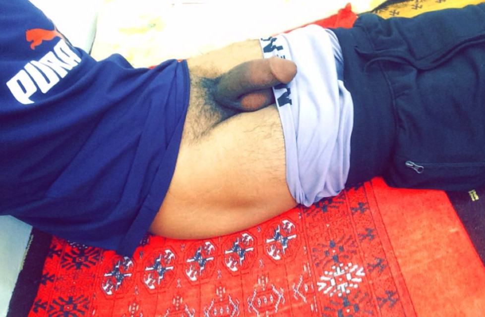 roaminfan-two:  Yuuummm !!! Attractive Arab guy with large cock !!!