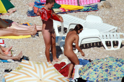 Mixedgendernudity:nudist Teens Enjoying A Day At The Nude Beach Very Handsome Couple!