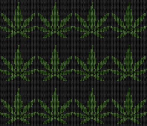 try this at home: ganja leaf 24 x 36 px/sts · jacquard · knitting pattern