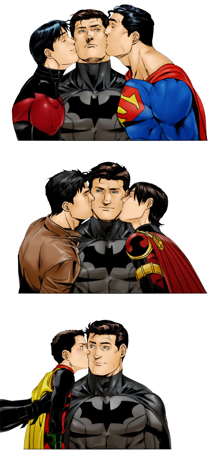 Брюс уэйн фанфики. Брюс Уэйн и Супермен. Дэмиен и Брюс Уэйн.